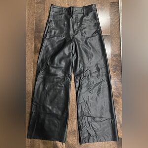 Zara leather wide leg pants. Stretchy very comfortable. Size 6 US barely worn